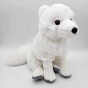 Wild Republic Arctic Fox Plush Stuffed Animal 12" Fluffy White Gray Paws 2021